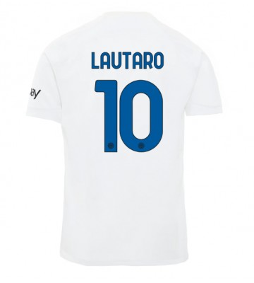 Inter Milan Lautaro Martinez #10 Udebanetrøje 2023-24 Kort ærmer
